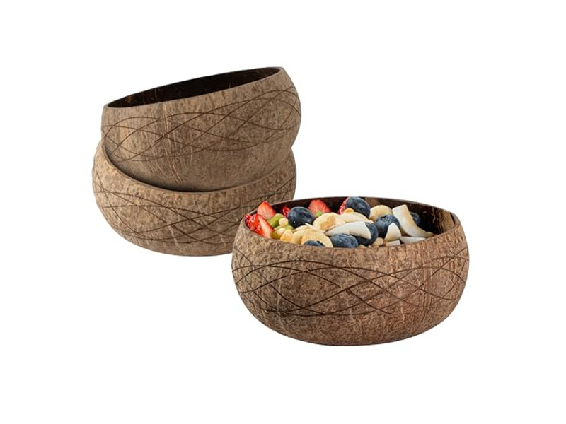 12-дюймовая деревянная чаша Чаши из акации Пластиковая выпечка Изделия из ротанга и манго