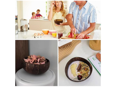 6 Кокосовая чаша Буклевая ягода Набор ремесел Скорлупы Тарелки С ароматом свечи