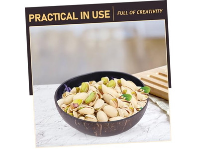 Кокосовая скорлупа Непереработанная Ключница Ручная сервировочная чаша Набор Большого размера Сырая