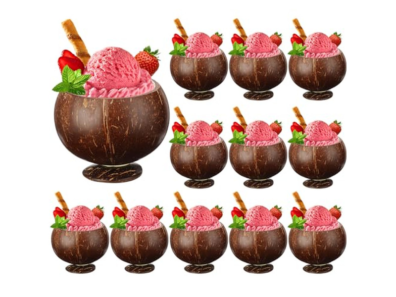 Запеченная чаша Акация Скорлупа Нагрев Лак Скошенная Подвешенная Десертный набор мисок