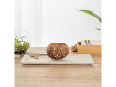 Кокосовая чаша Бесплатная доставка Белая лакированная натуральная Джамбо Полированные наборы