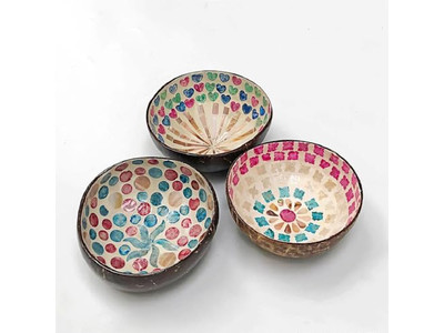 Кокосовая чаша Партия Декор Экологически чистый набор 36 Безкачельный Все натуральное