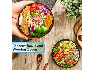 Кокосовая чаша с принтом, дешевые большие белые отверстия, коробки, логотип кокосов, стиль мисок из скорлупы