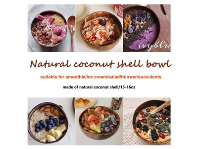 Кокосовые чаши Фабрика Чаша для мороженого Изготовленная Десерт Лаковая Многоразовая